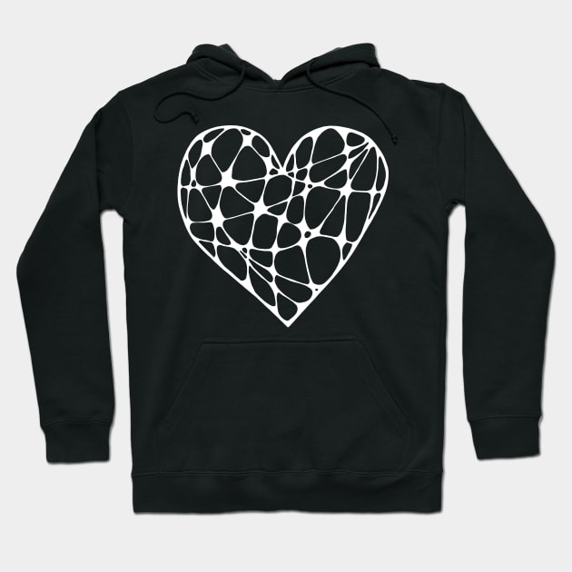 Spiderweb heart Hoodie by Smoky Lemon